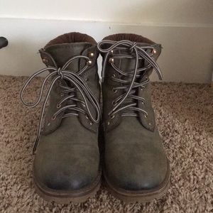 Army green boots